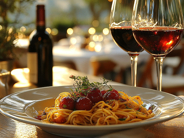 pastas e vinhos